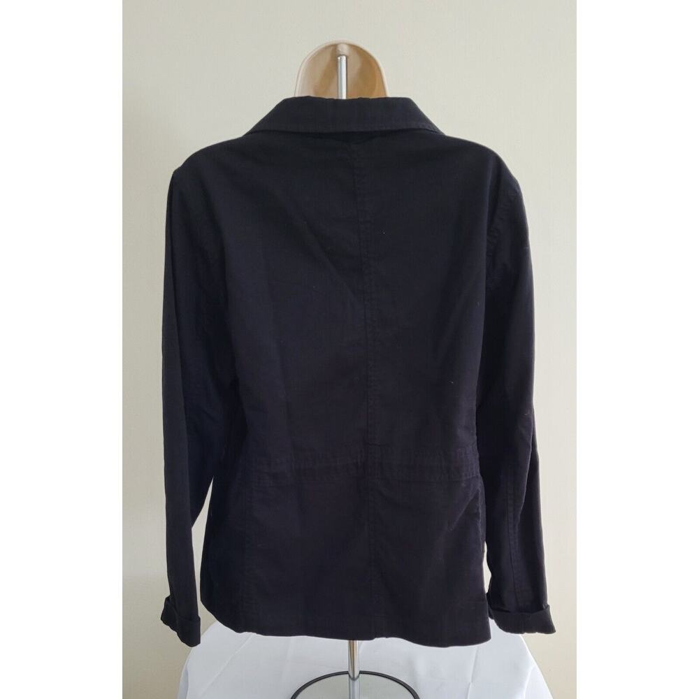 RELATIVITY Women's Tie Waist w/Bronze Metal Accents Black Outerwear Jacket-Sz Lg - Picture 5 of 9